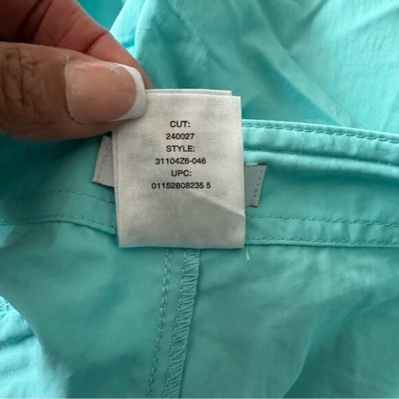 Nautica Caprice Drawstring Pants Aqua Teal Size Medium Sporty Coastal Prep Vibe - Picture 10 of 10